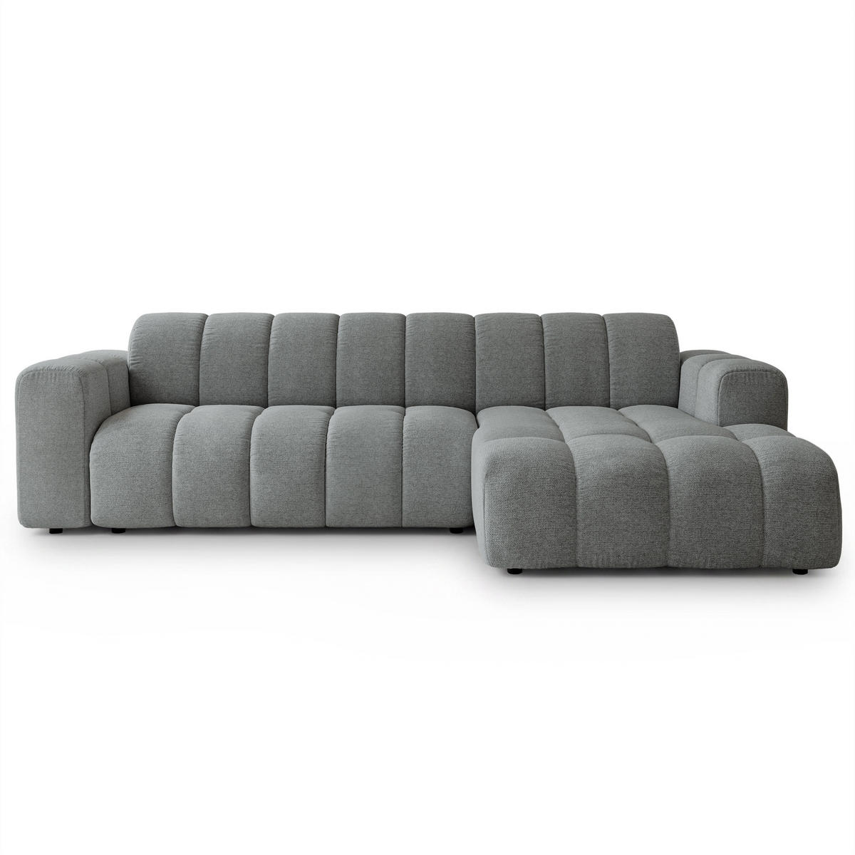 ROHOVÁ Sedačka SETIA ARAGON 93, Šedá - šedá/černá, dřevo/textil (304/165cm) - MASSENO