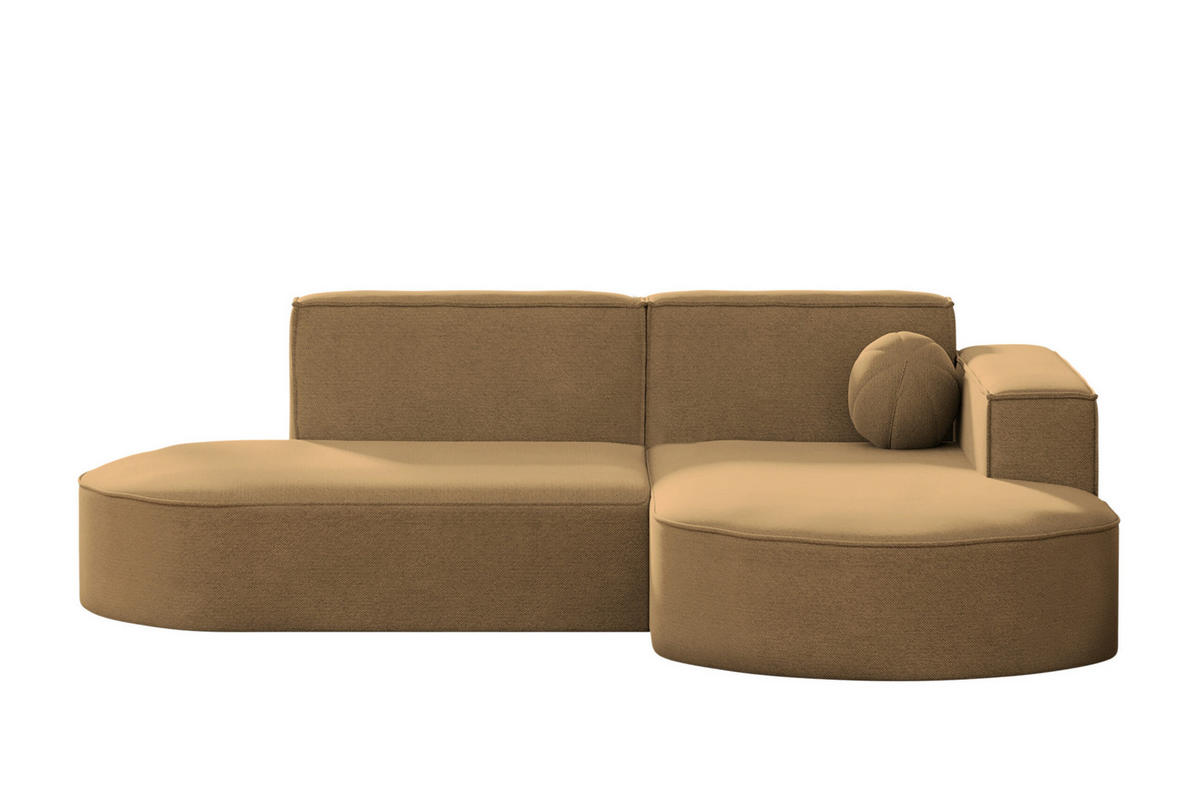GARTENECKSOFA L-Form Designer Modena Studio Patio Capucino Rechts - Cappuccino, Holz/Textil (236/78/165cm) - Kaiser Möbel