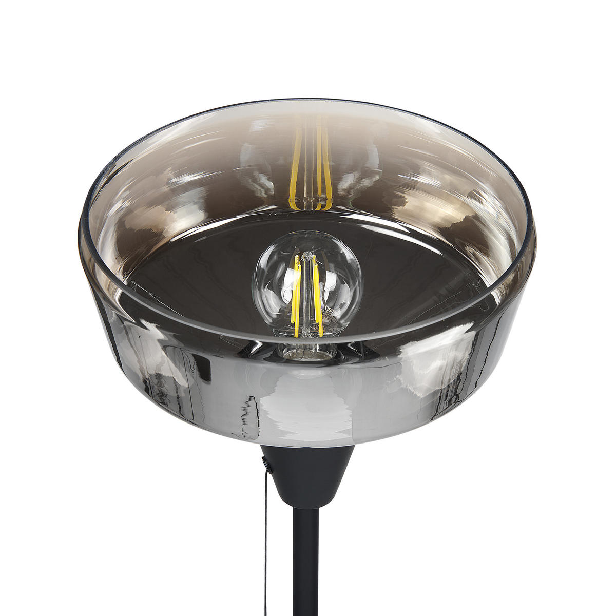 STEHLAMPE Talparo 25/25/175 cm - Schwarz, Metall (25/25/175cm) - Beliani
