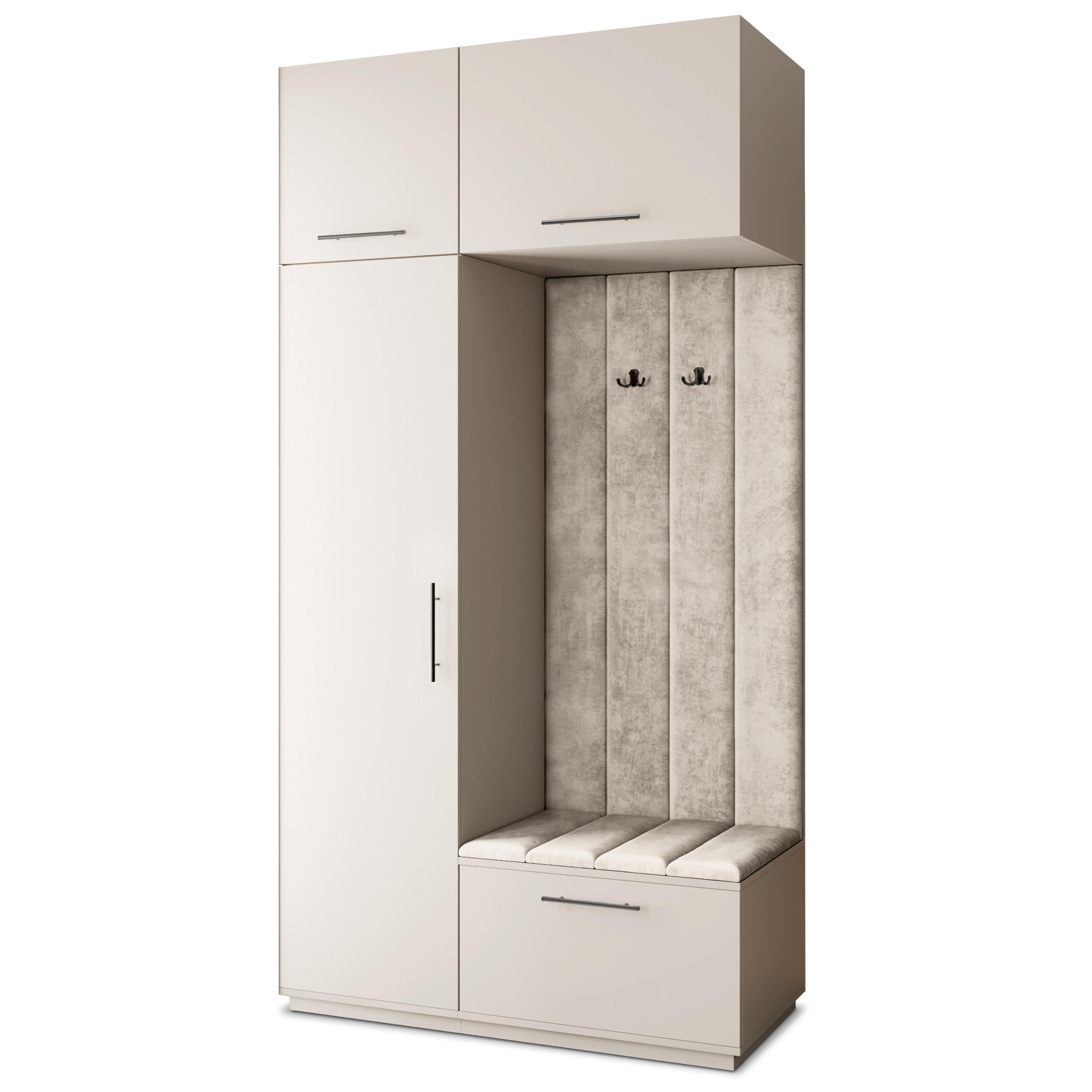 Masseno Garderobenschrank Kaschmir, Beige 120x240x60 cm