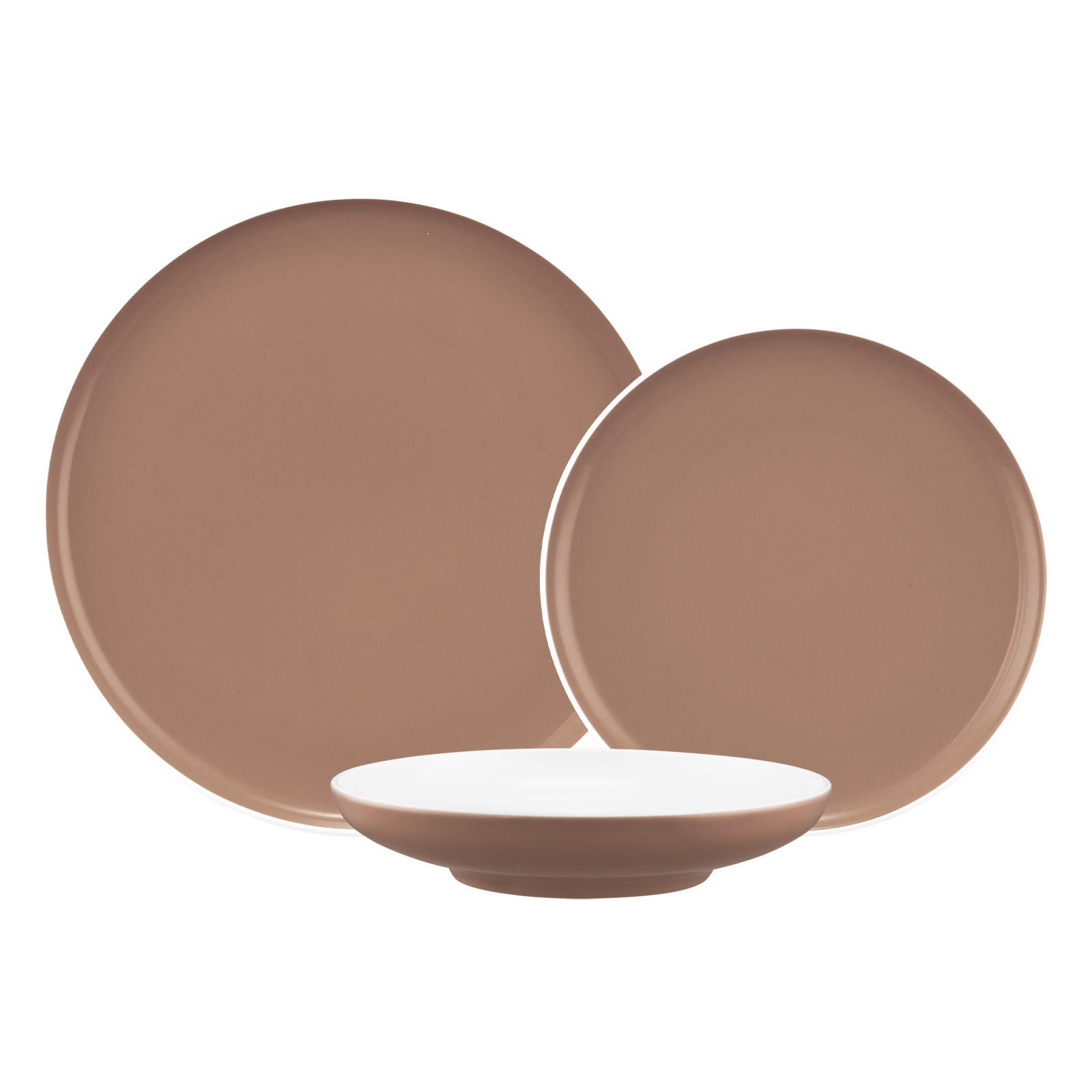 TELLER-SET Sento Home Pure Colors Cocoa Brown 18-tlg. - Hellbraun, Keramik (2/2/2cm) - Seltmann Weiden