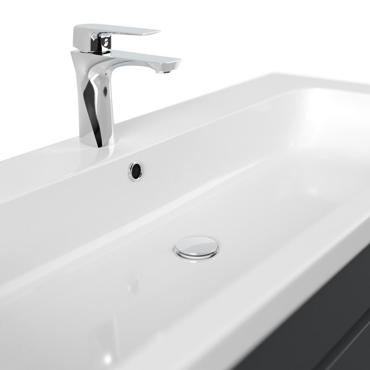 WASCHTISCH Frome-02 - Grau, Holzwerkstoff (120/85/46cm) - Lomado