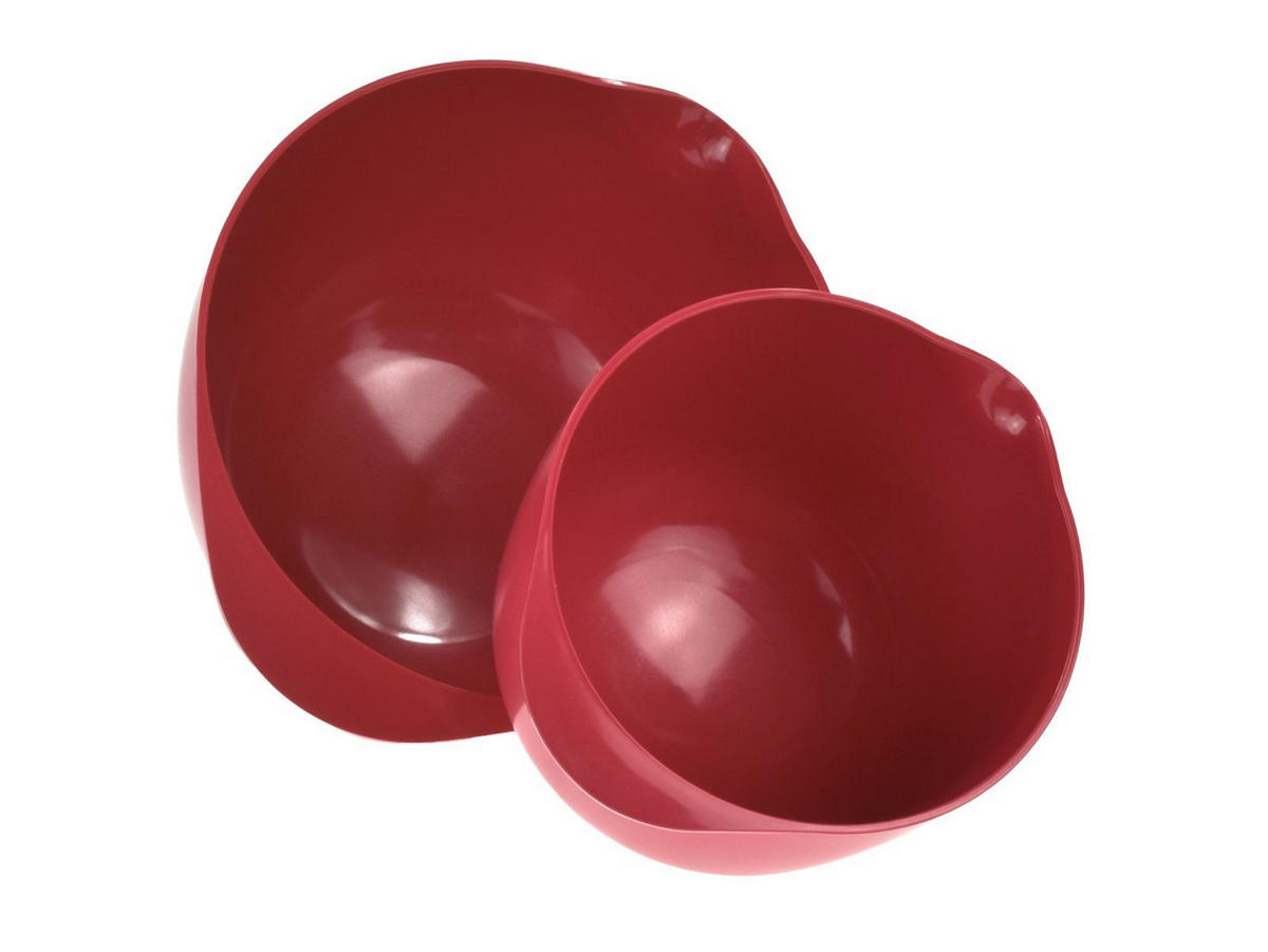 RÜHRSCHÜSSEL-SET Margrethe New rot (2tlg) - Rot, Kunststoff (21/15cm) - Rosti