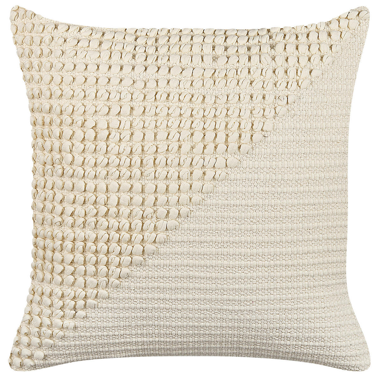 DEKOKISSEN 2er-Set Creme 45/45 cm Pellaea - Creme, Naturmaterialen/Textil (45/45cm) - Beliani