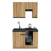 KÜCHENZEILE 200 cm mit Arbeitsplatte - SIMPLY Z17 - in Eiche - Eichefarben, Holz/Holzwerkstoff (200/212/53cm)