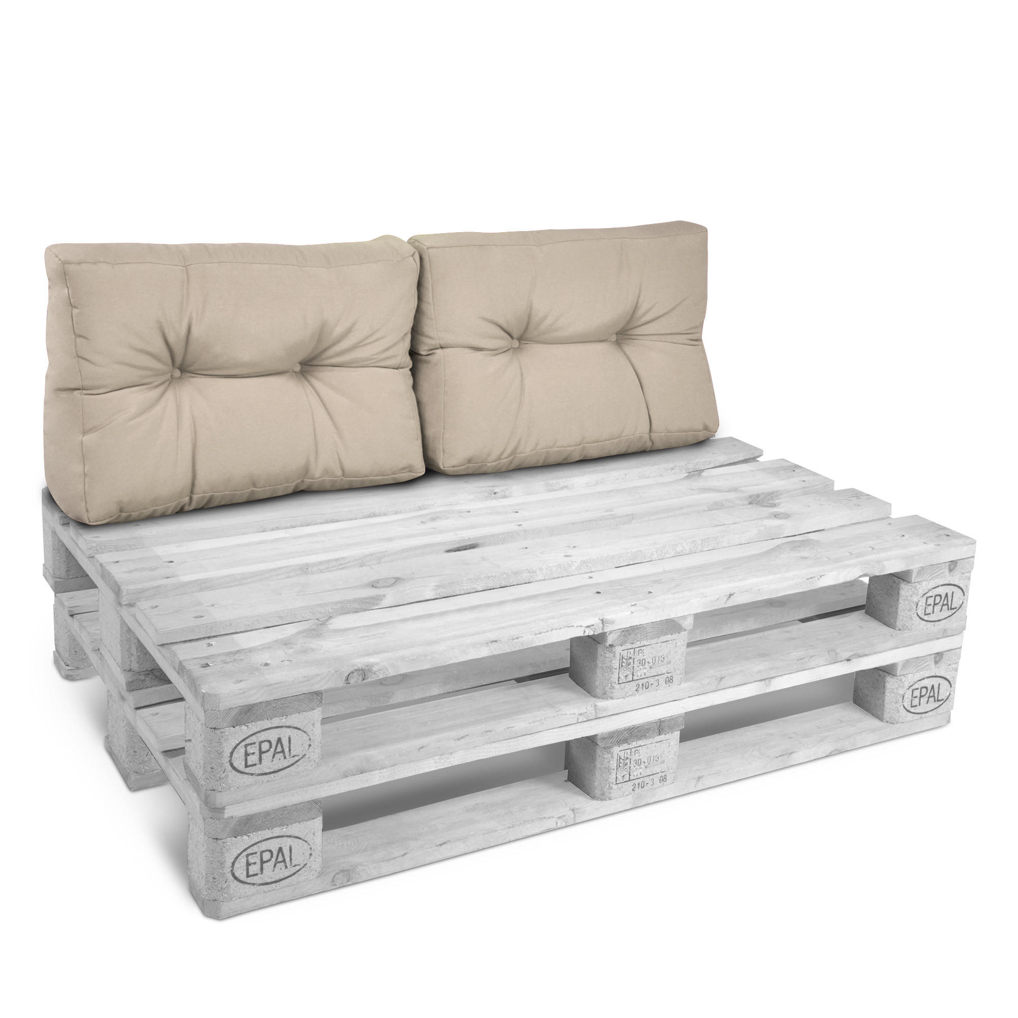 XXXLutz Palettenkissen Beige 40x20x60 cm
