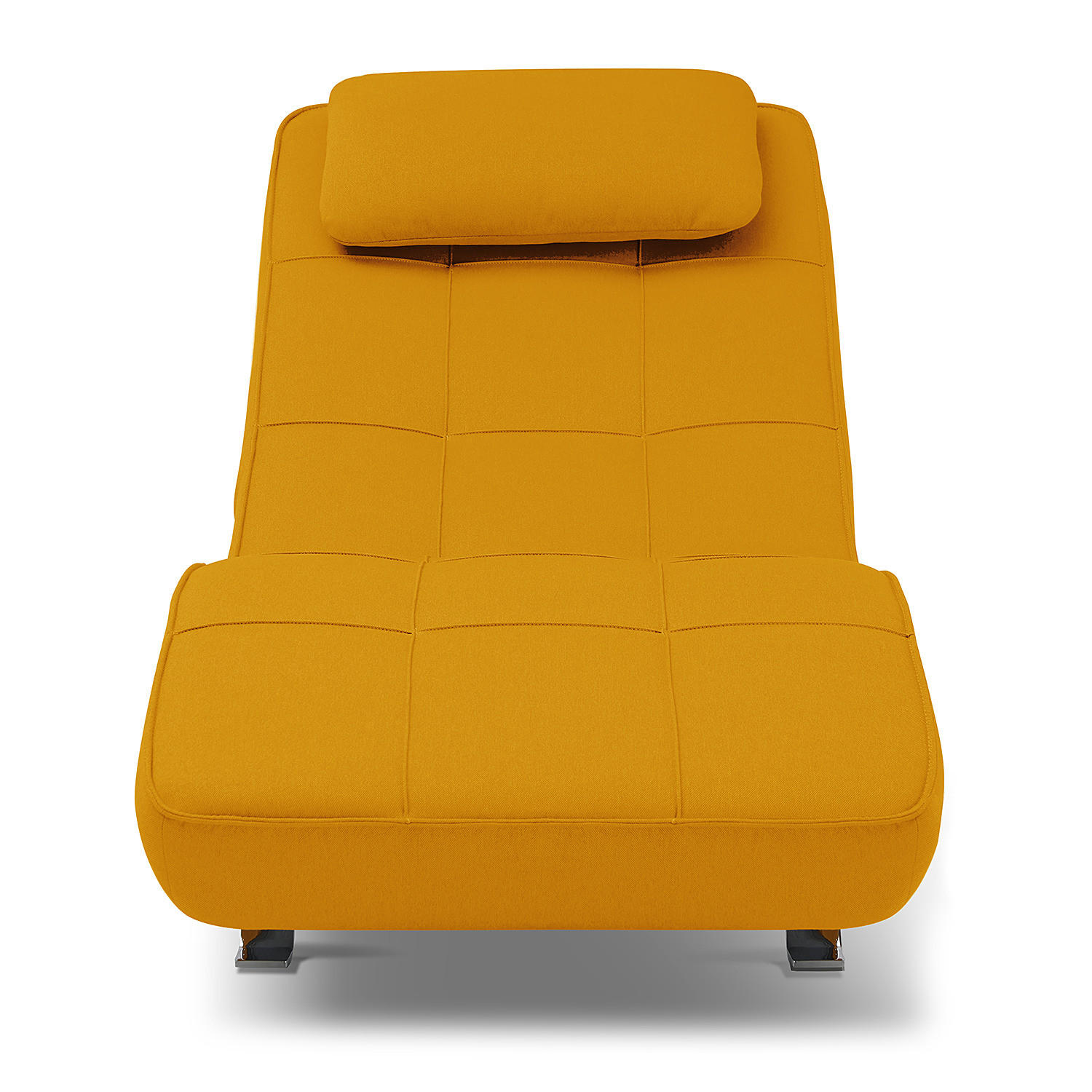 RELAXLIEGE - Chromfarben/Gelb, Textil/Metall (70/80/170cm) - home24