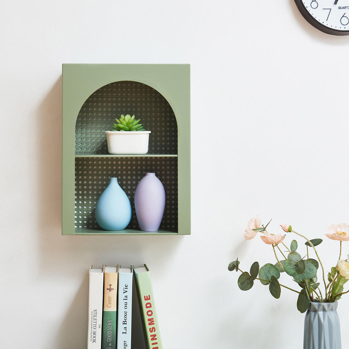 WANDREGAL Jäller I. - Grün, Metall (30/40/13cm) - [en.casa]