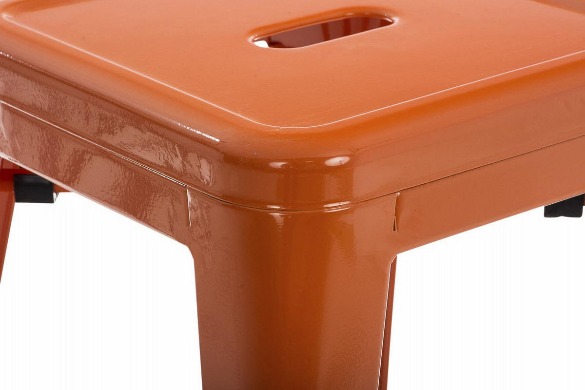 SITZHOCKER 4er Set Arvida orange - Orange, Metall (40/46/40cm) - TPFLiving