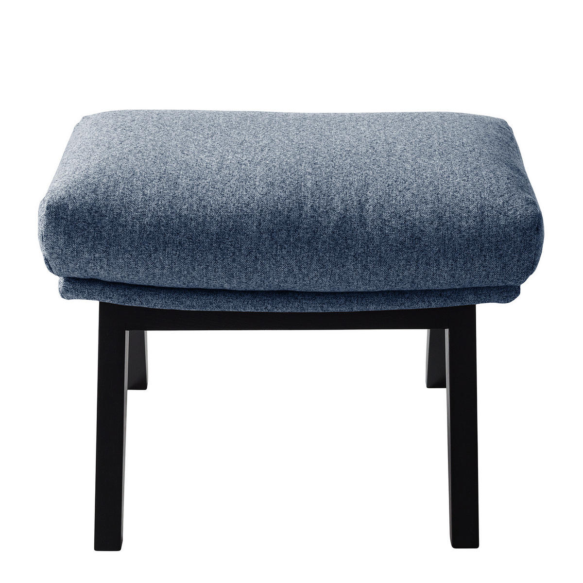 POLSTERHOCKER - Blau/Schwarz, Eichenholz/Textil (54/41/41cm) - home24