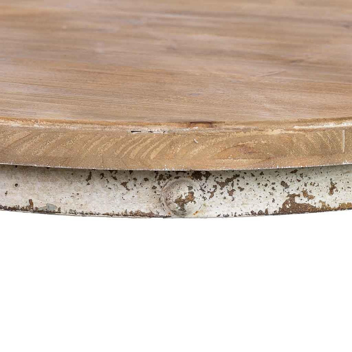 RUNDTISCH aus Holz mit gealtertem Finish 76x76x83h cm - Braun, Holz (76/76/83cm) - Wanderlust