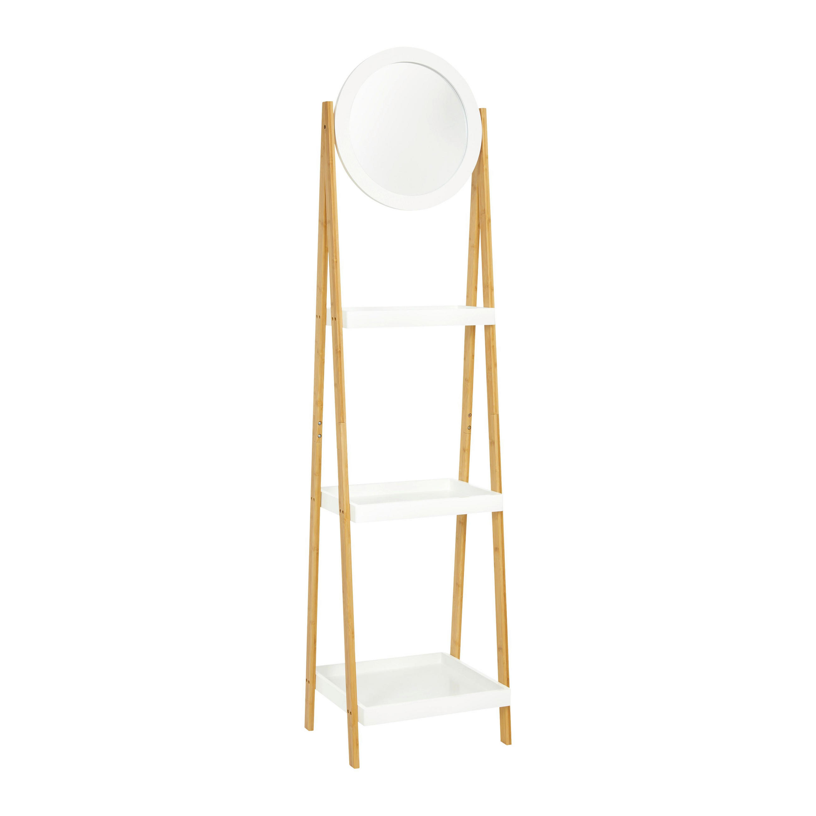 REGAL Mirella Weiß/Naturfarben MDF - Naturfarben, Naturmaterialien (43/172/40cm)