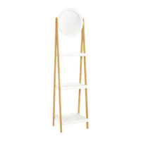 REGAL Mirella Weiß/Naturfarben MDF - Naturfarben, Naturmaterialien (43/172/40cm)