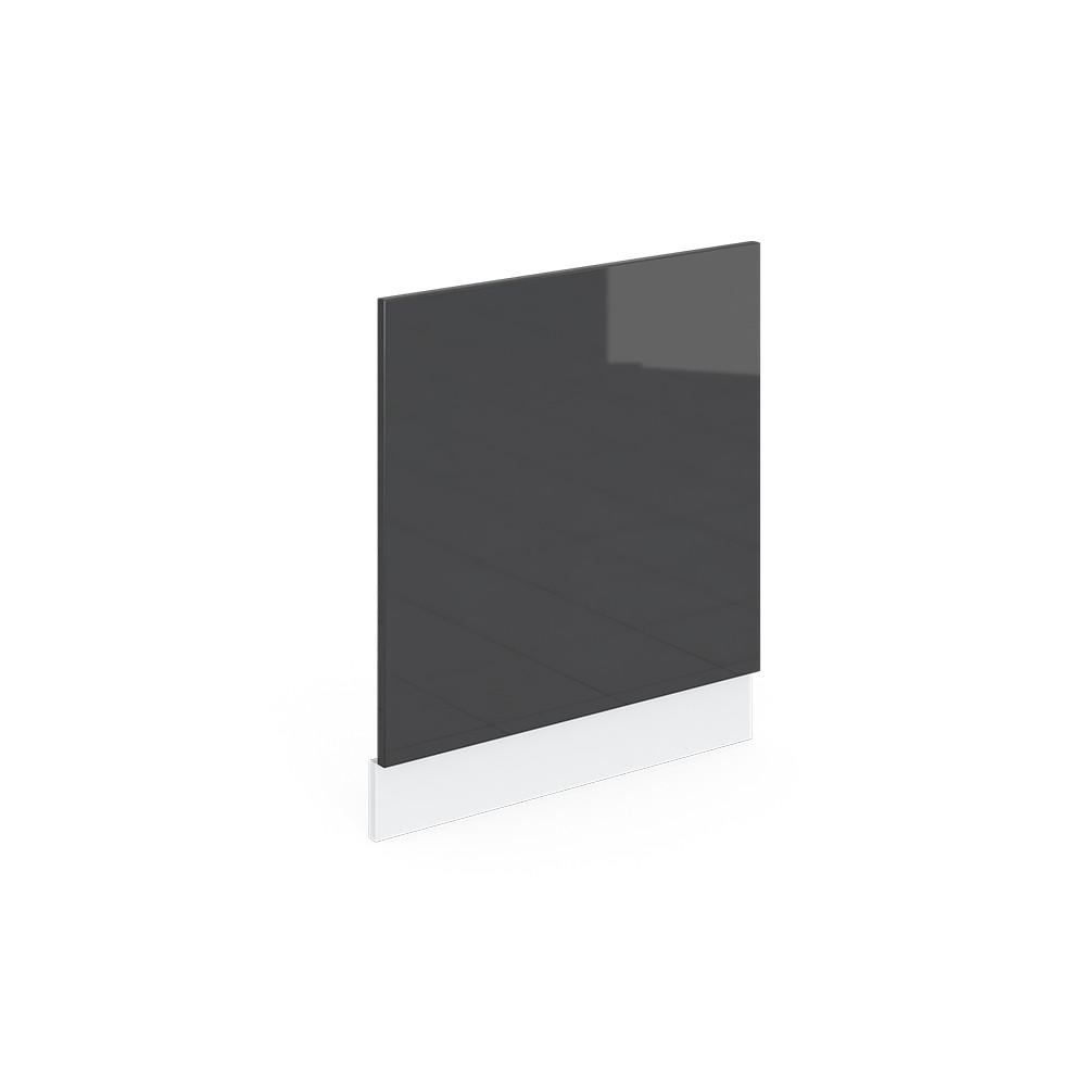 FRONTBLENDE R-Line Anthrazit Hochglanz 60 cm ohne AP - Schwarz Hochglanz/Anthrazit, Holzwerkstoff (60/57.2/1.6cm) - Vicco
