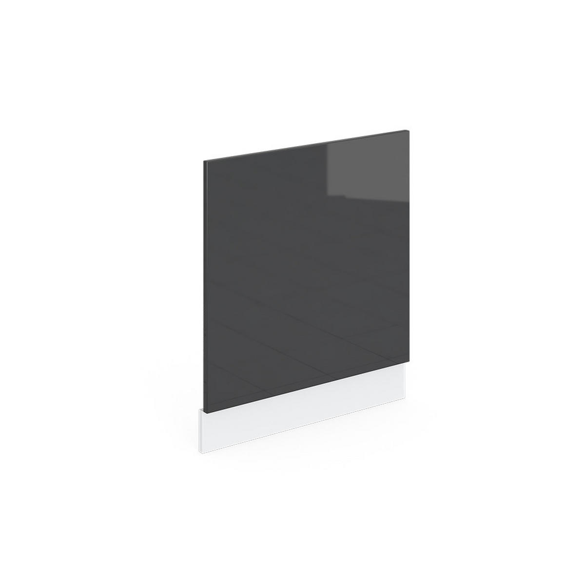 FRONTBLENDE R-Line Anthrazit Hochglanz 60 cm ohne AP - Schwarz Hochglanz/Anthrazit, Holzwerkstoff (60/57.2/1.6cm) - Vicco