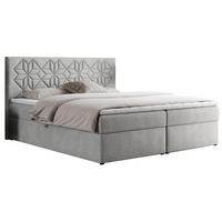 BOXBETT LEILA 140/200 Hellgrau Struktur - H3 - Hellgrau, Holz/Textil (140/200cm) - MKS