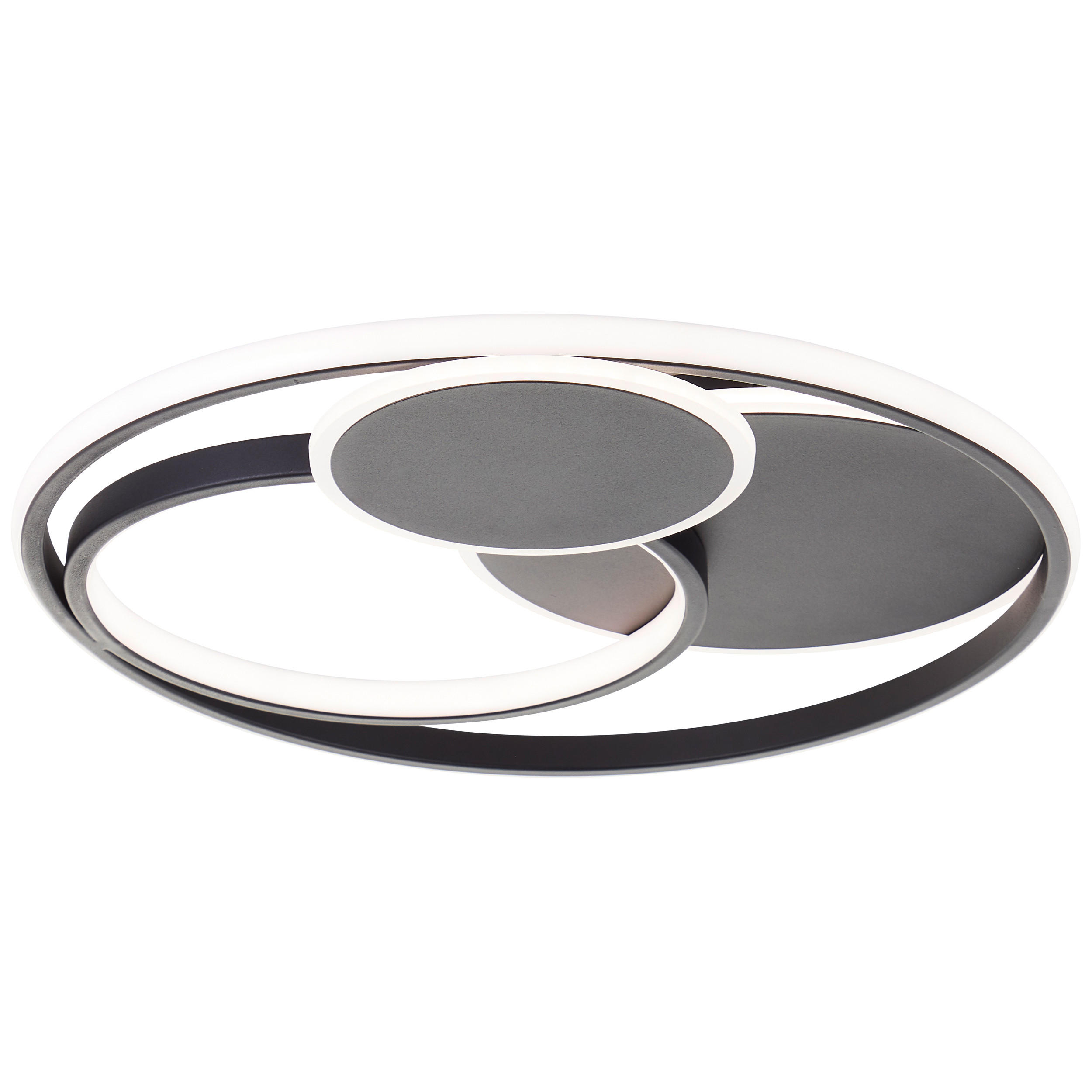 Thumbnail - Brilliant Deckenleuchte, Schwarz, Metall, 50x7x50 cm, Lampen & Leuchten, Innenbeleuchtung, Deckenleuchten