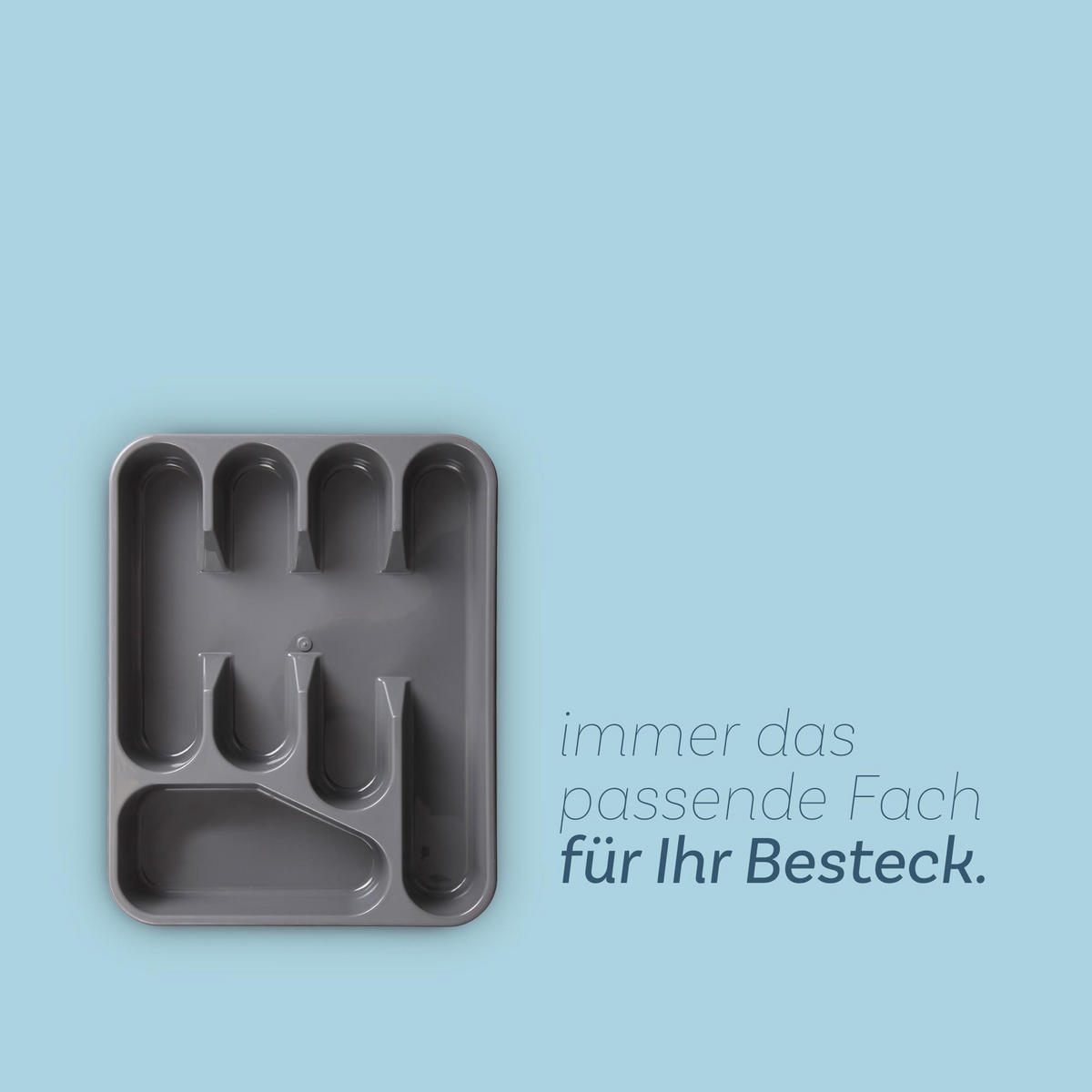 BESTECKKASTEN Anthrazit - Anthrazit, Kunststoff (33.5/4/26cm)