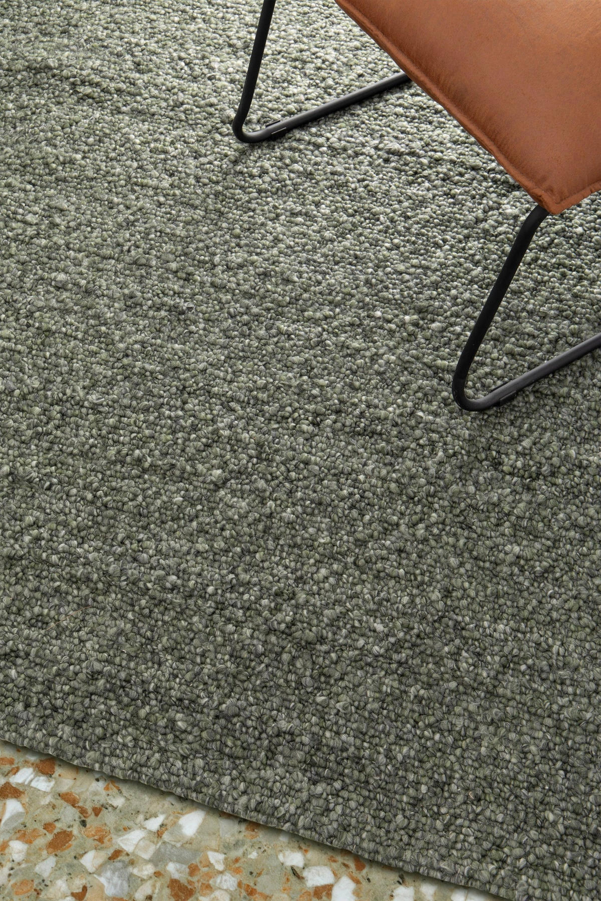 SCHLINGENTEPPICH im natürlichen Stil grün - Grün, Textil (200/290cm) - AFK Living