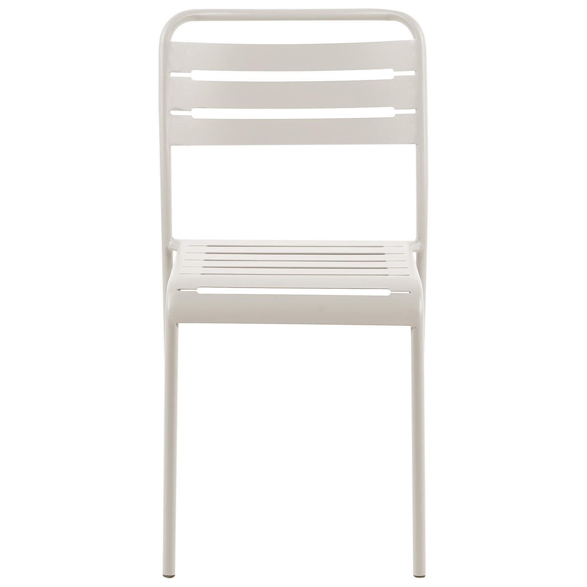 GARTENSTUHL 2er-Set Metall Hellbeige Lefkada - Beige, Metall (38/80/54cm) - Beliani