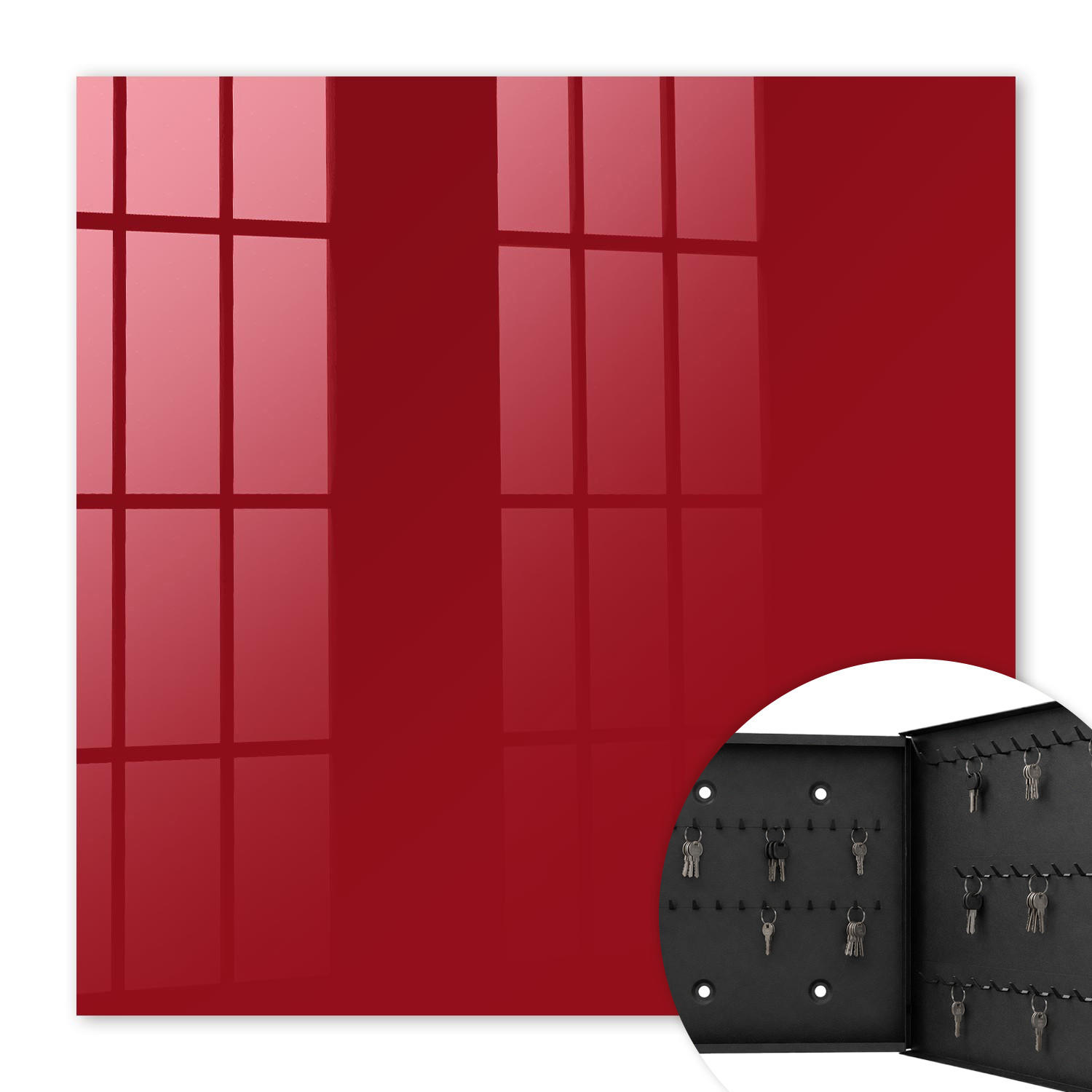 Tulup Schlüsselbox Bordeaux 30x30x5 cm