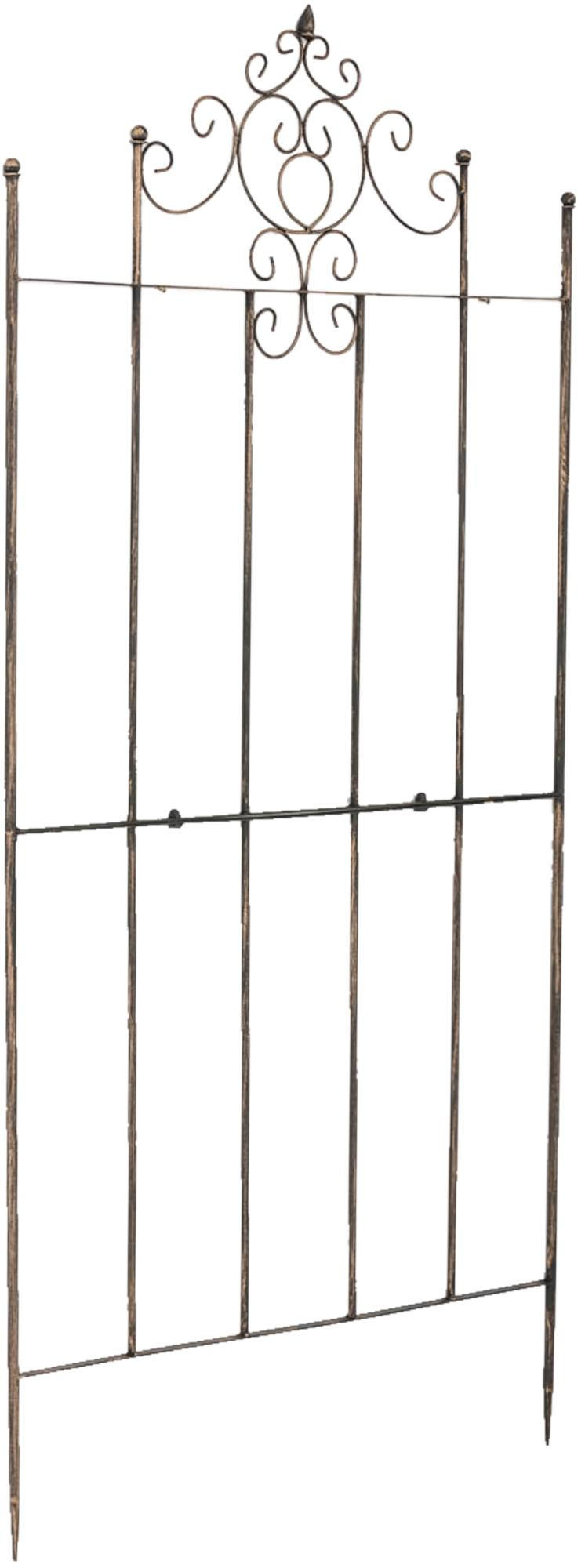RANKGITTER Heike 86x2x170cm Metall Bronze Rankhilfe - Bronzefarben, Metall (86/170/2cm) - DELUKE
