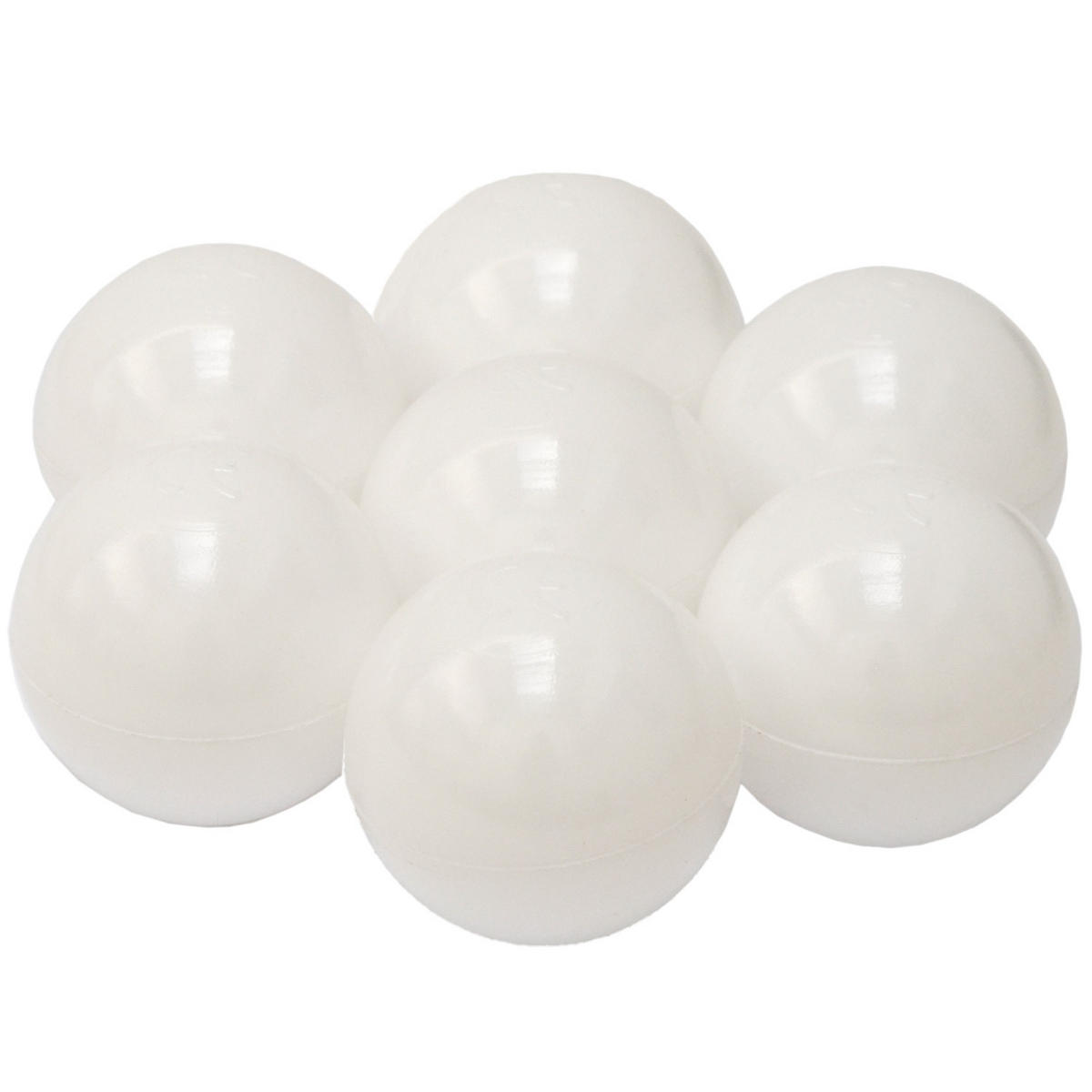 BÄLLEBAD-BÄLLE 50 Stück, Weiß, 5.5 cm - Weiß, Kunststoff (5.5/5.5/5.5cm) - Littletom