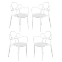 STÜHL-SET 4 Stück Kunststoff Weiß - Weiß, Kunststoff (56/84/45cm) - Nest Dream