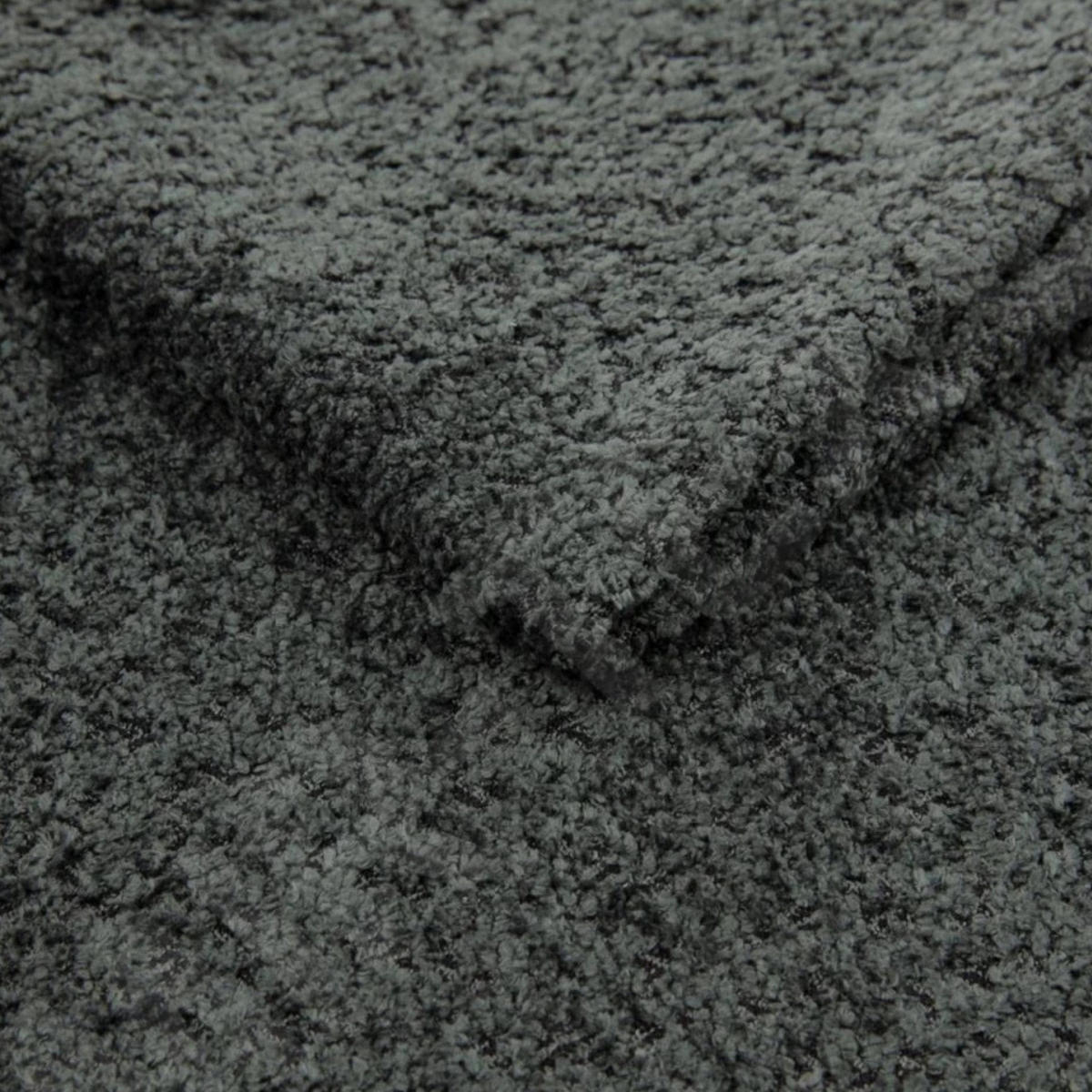 POLSTERBETT LUNA mit Kopfteil, 180 x 200 cm, Doppelbett mit Bettkasten und Lattenrost aus Metall, Boucle Stoff: Dunkelgrau - Dunkelgrau, Holz/Textil (180/200cm) - Agmat-Furniture