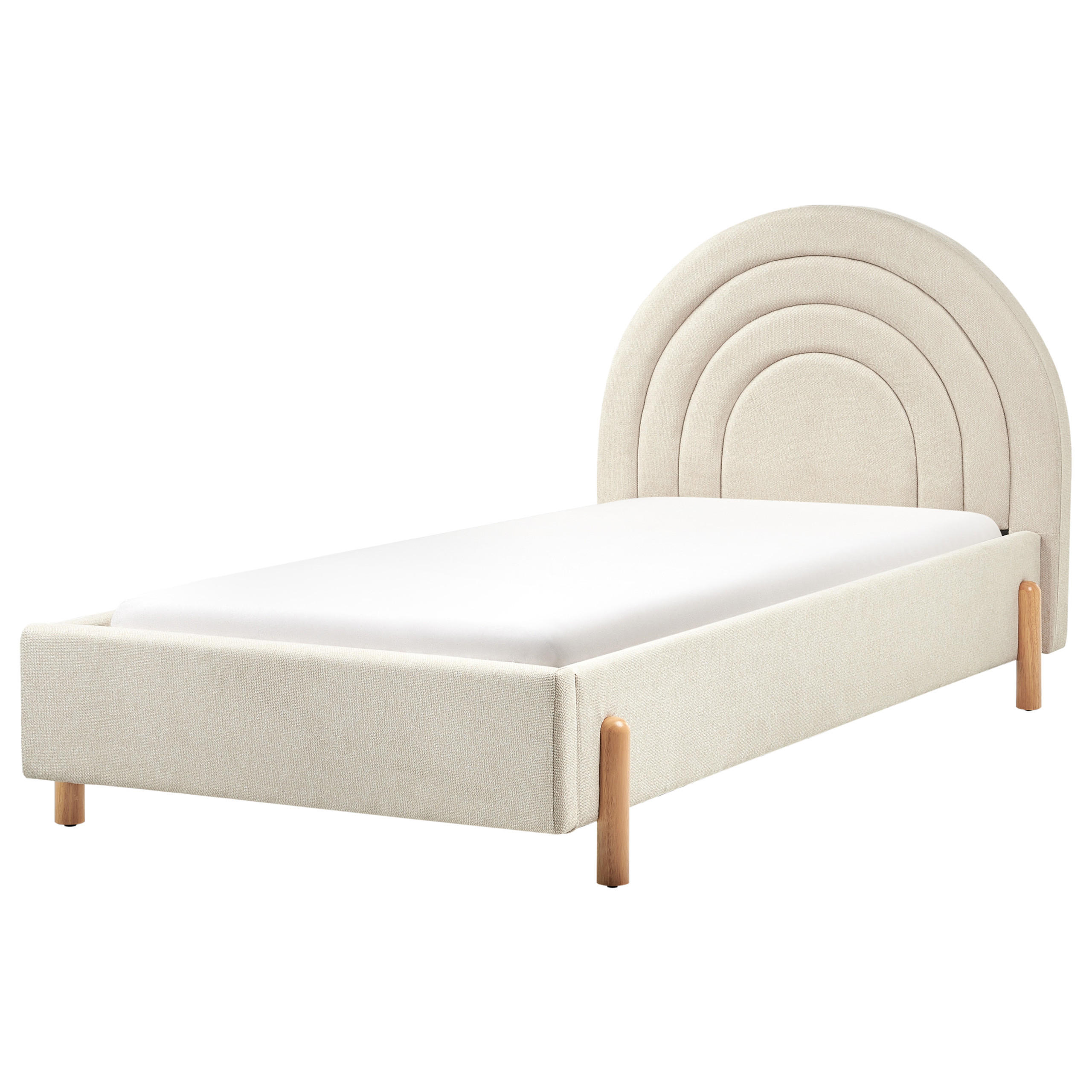 KINDERBETT 90x200 cm Beige Anet - Beige, Textil (90/200cm) - Beliani