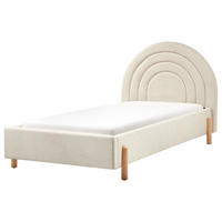 KINDERBETT 90x200 cm Beige Anet - Beige, Textil (90/200cm) - Beliani