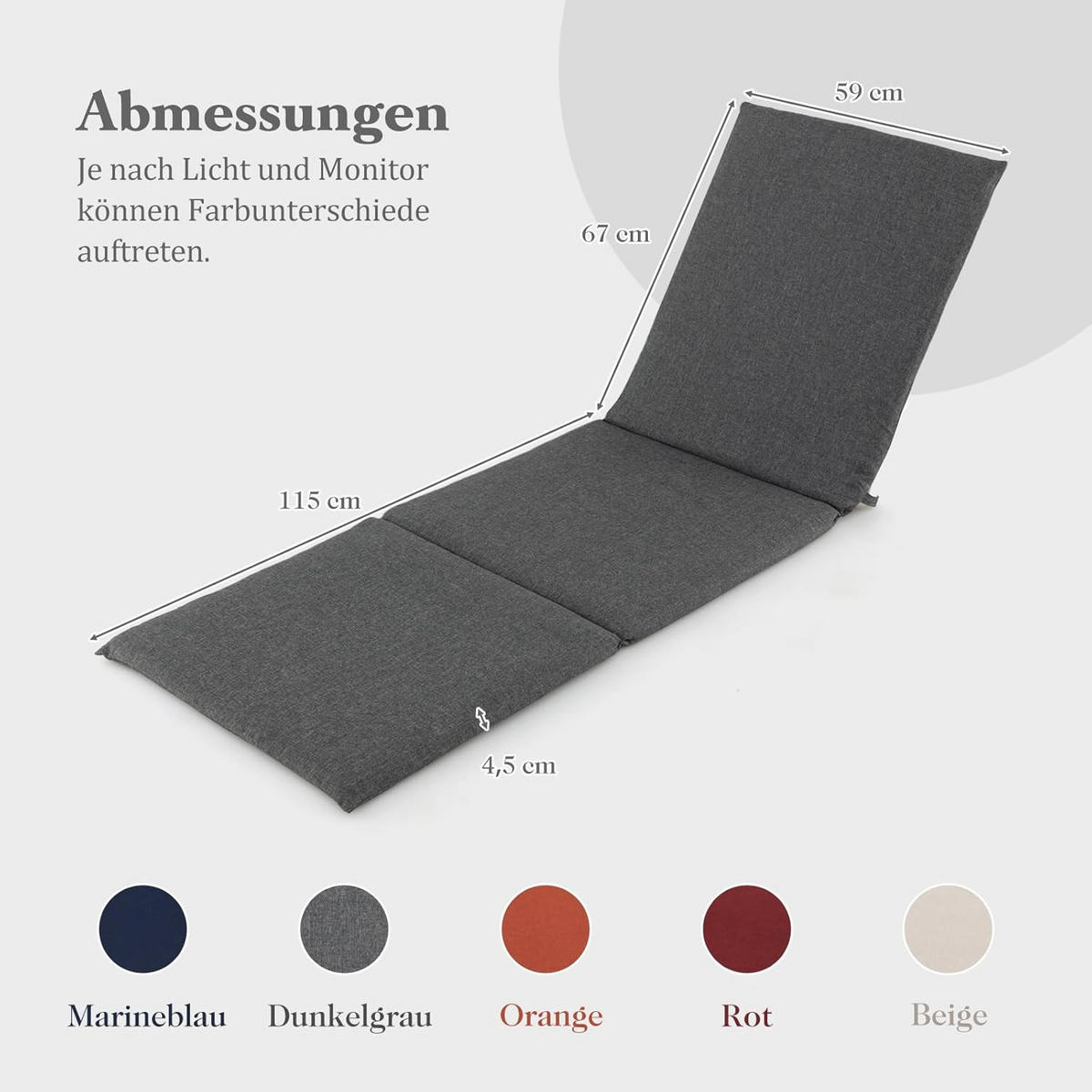 LIEGENAUFLAGE Dunkelgrau - Dunkelgrau, Metall (182/5/59cm) - COSTWAY