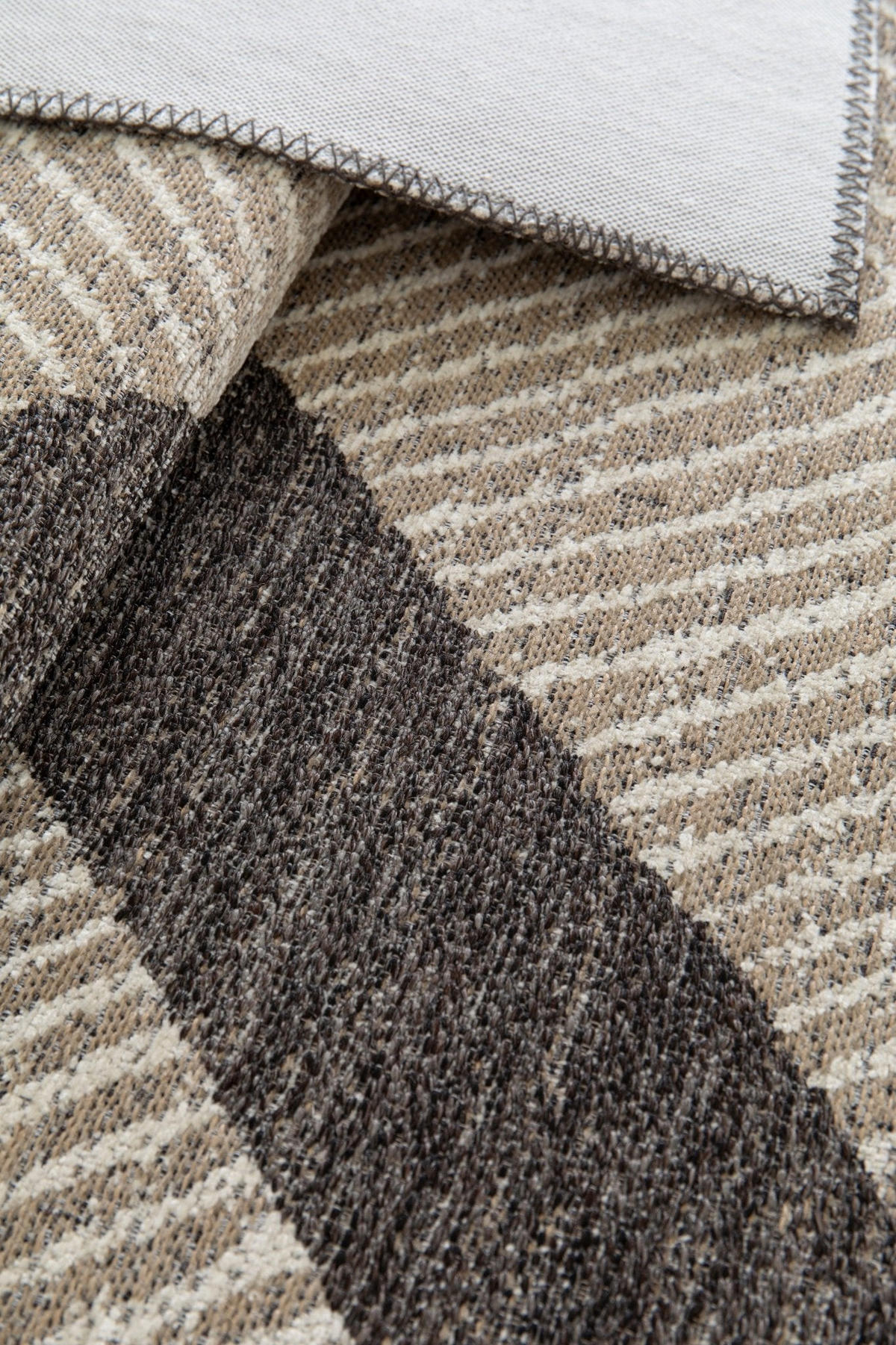 TEPPICH Design recycelte Fasern bruin - Braun, Textil (120/170cm) - AFK Living