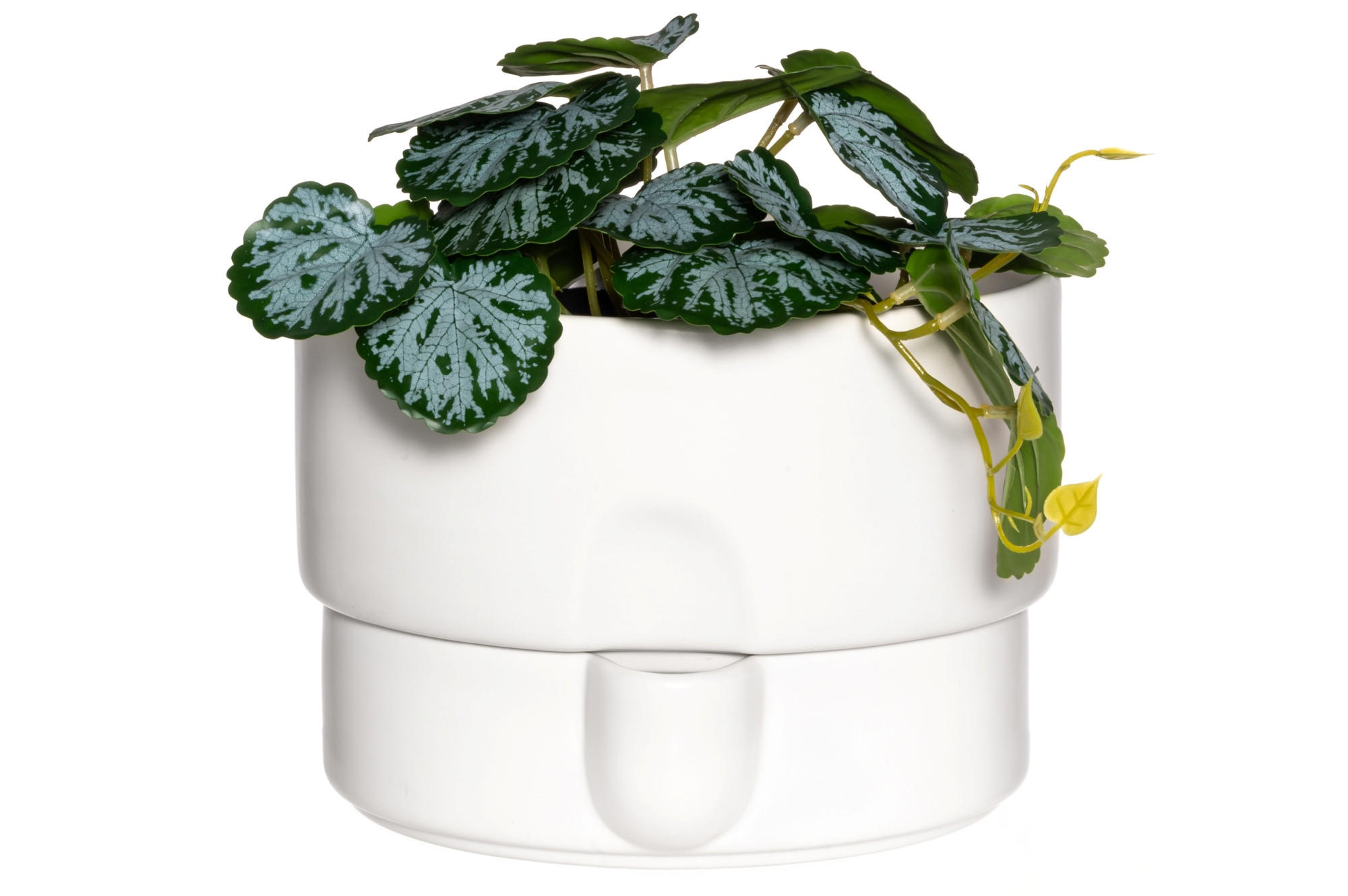 BLUMENTOPF mit Bewässerungssystem Ø 21 cm - Weiß, Keramik (21/15cm)