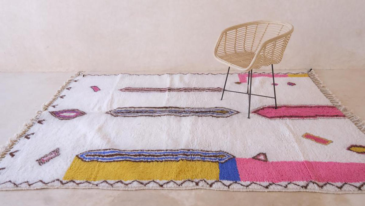 BERBERTEPPICH aus Marokko modern aus Wolle mehrfarbig - Multicolor, Naturmaterialien (211/286cm) - AFK Living