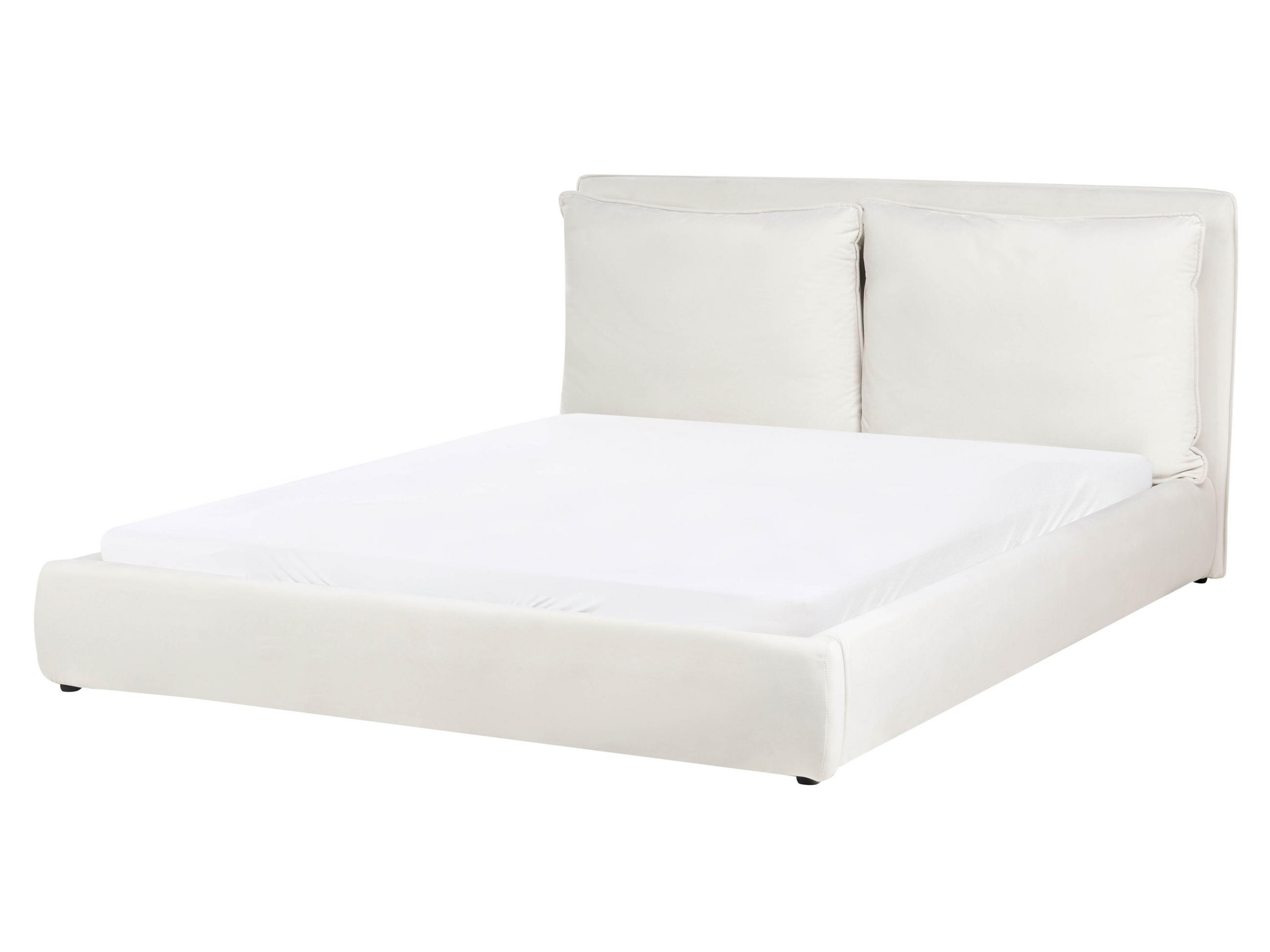 Beliani POSTEL s roštem 160/200 cm Krémově bílá Bajonna