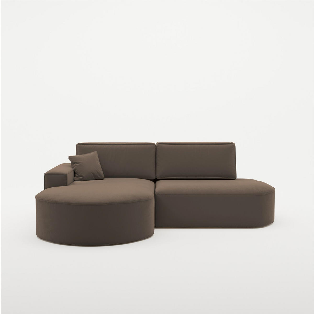 ECKSOFA Venedig Mit Schlaffunktion - Braun, Holzwerkstoff/Textil (278/179cm) - Fun Möbel