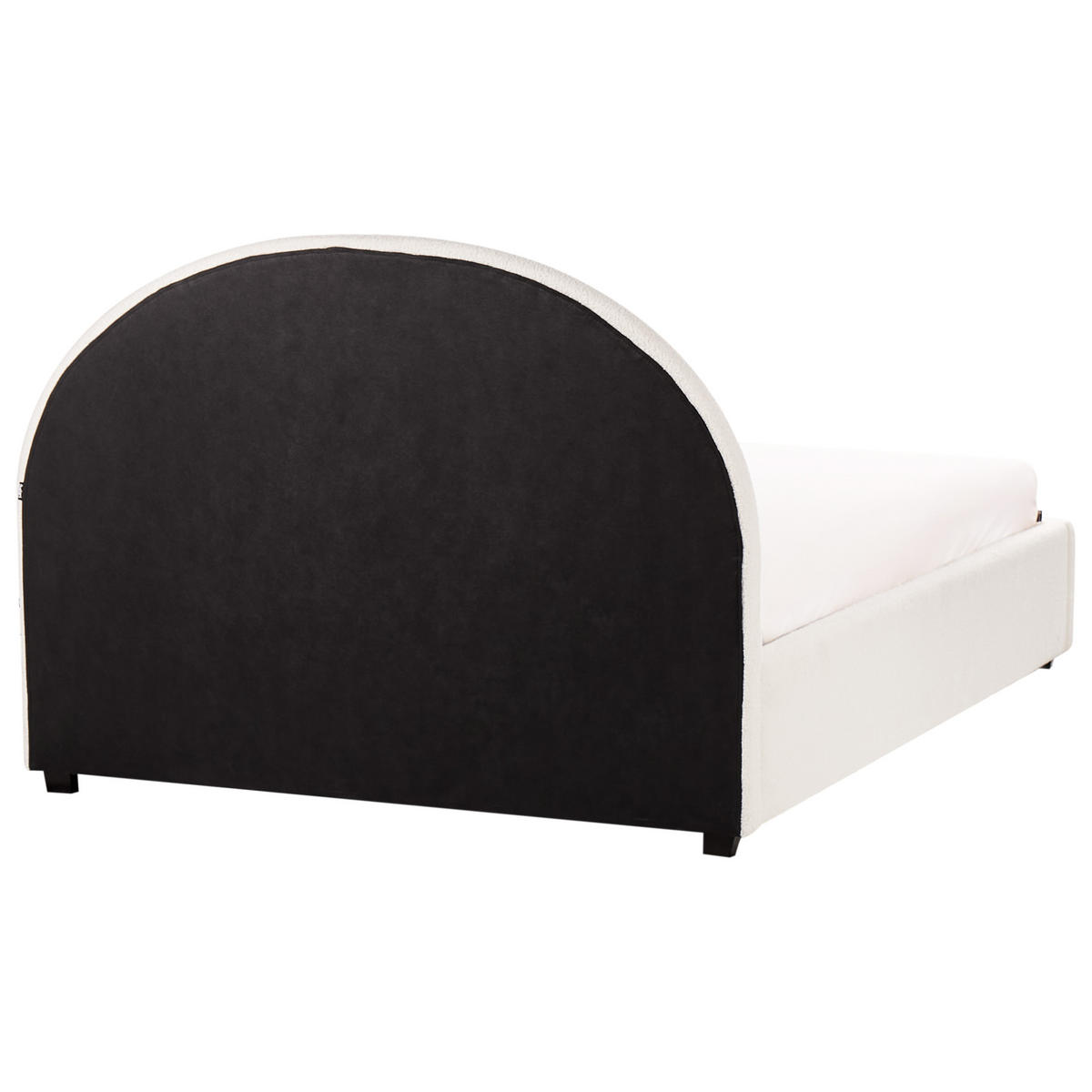 BETT mit Stauraum 140/200 cm Cremeweiß Vaucluse - Weiß, Textil (140/200cm) - Beliani