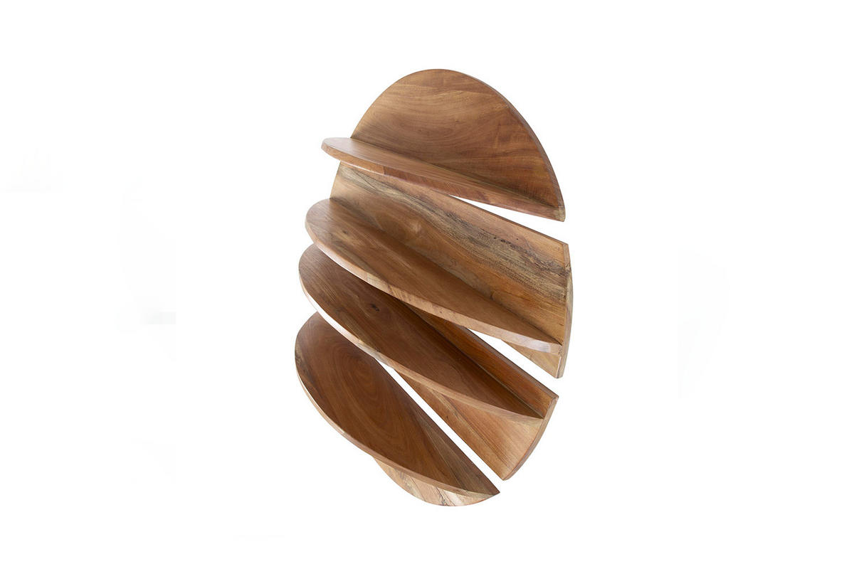 WANDREGAL KRISA 4ER SET Braun Holz - Braun, Holz (90/90/22cm) - KAWOLA