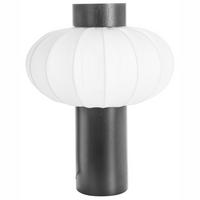 TISCHLAMPE Holz Schwarz Abens - Schwarz/Weiß, Holz (27/27/35cm) - Beliani