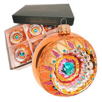 CHRISTBAUMKUGELN Reflex Marrakesch Orange 8cm (Glas / 6 Stk.) - Orange, Glas (8/8/8cm) - Krebs Glas Lauscha