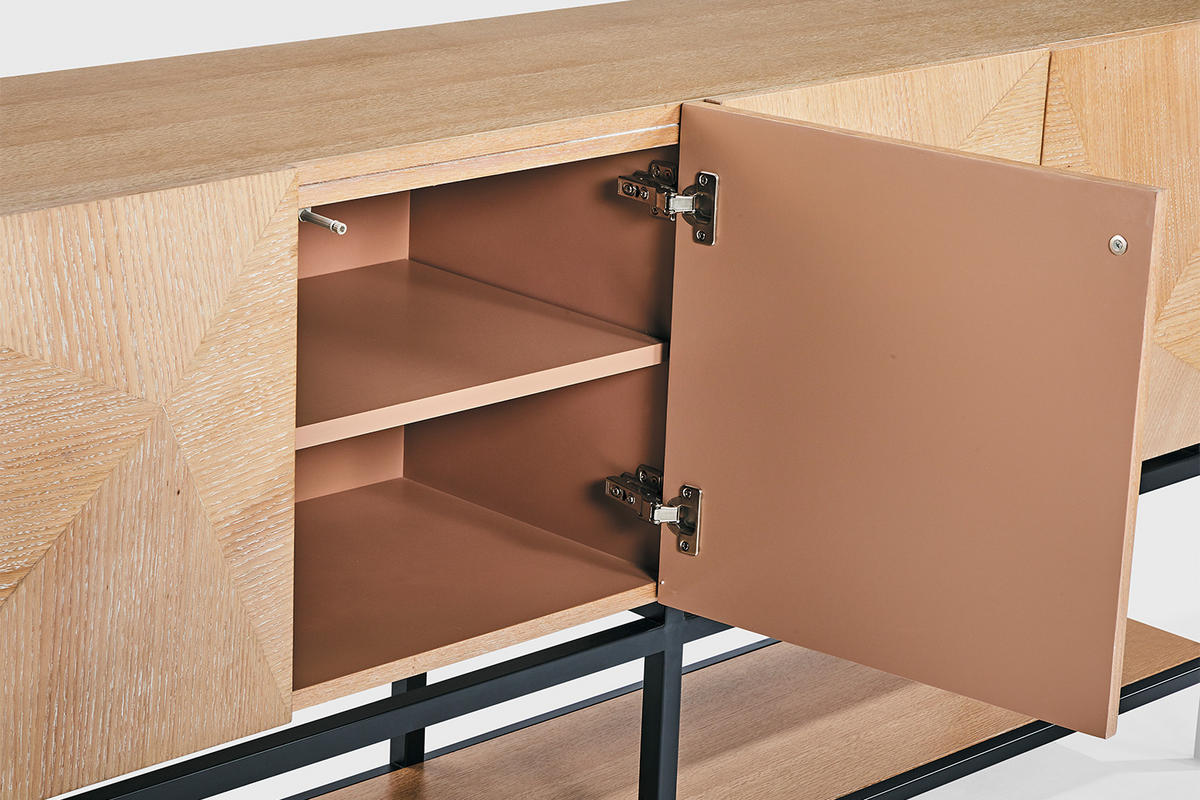 SIDEBOARD ANJO Braun Holz - Schwarz/Braun, Holz/Metall (180/85/40cm) - KAWOLA