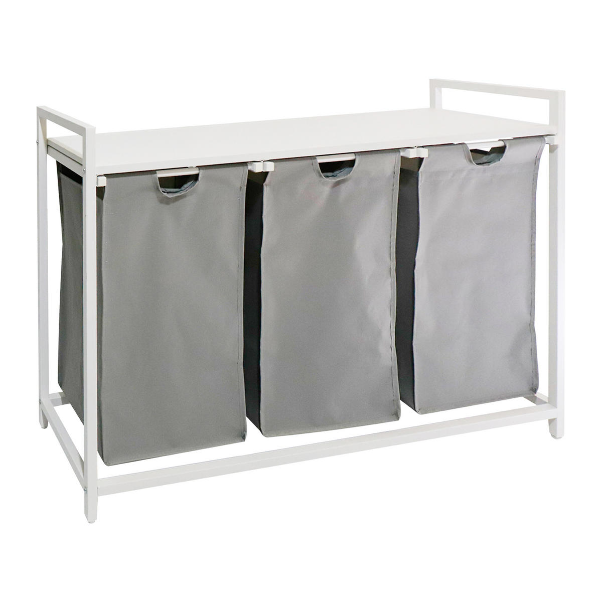 WÄSCHESAMMLER - Multicolor, Holzwerkstoff/Textil (109.5/73.5/33cm) - Relaxdays