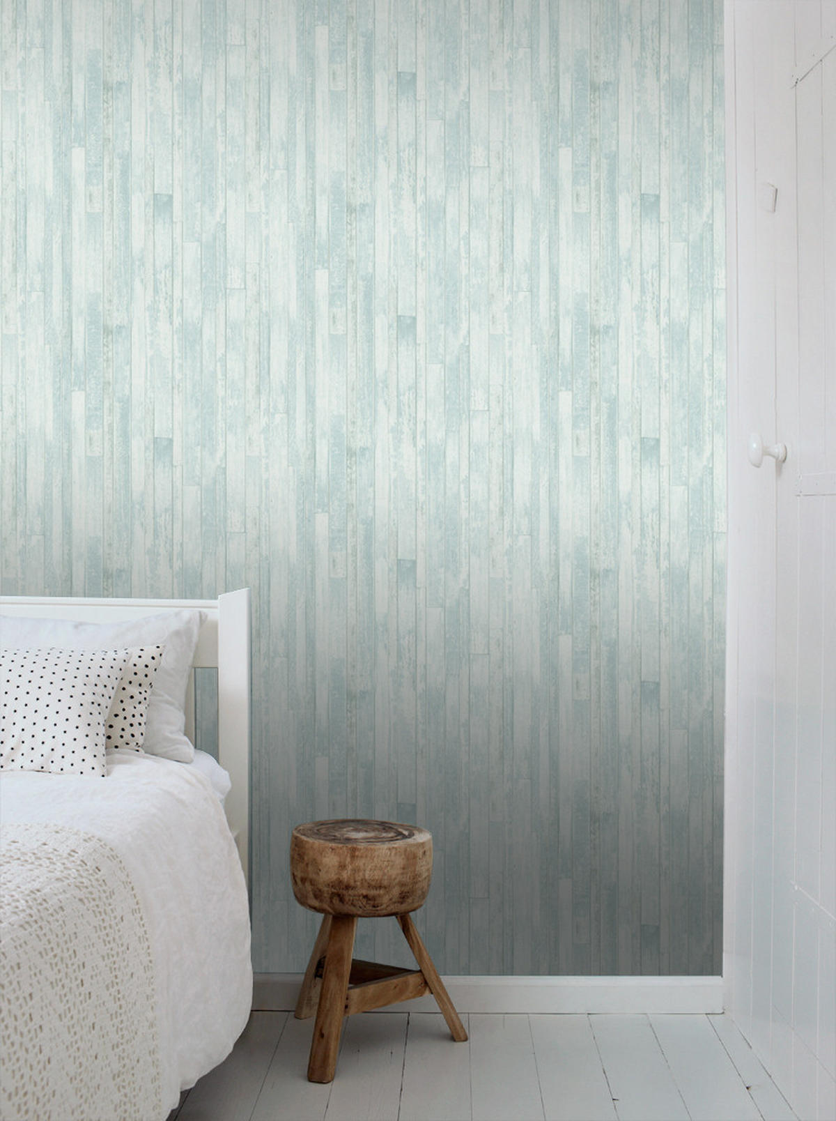 TAPETE Holz-Optik 53 cm x 10.05 m - Türkis, Papier (53/1000cm) - ESTAhome