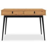 SCHREIBTISCH WANDA - Eichefarben/Schwarz, Holz (50/110/76cm) - IDIMEX