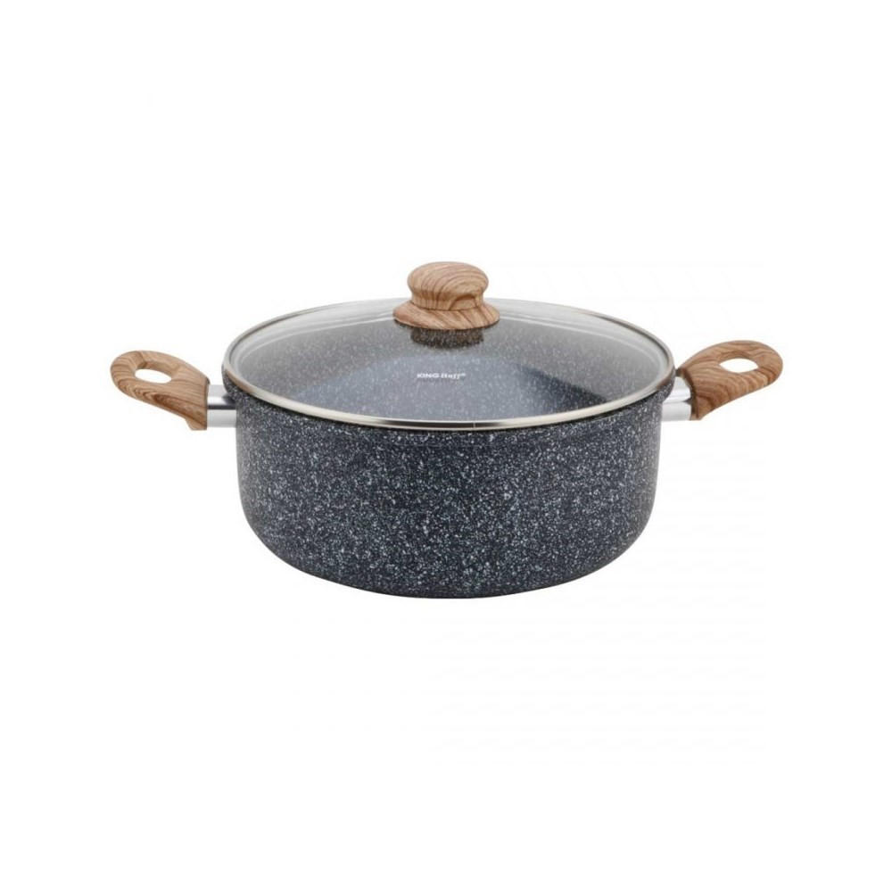 TOPF Graphit 24/24/10.5 cm KH1985 - Graphitfarben, Glas (24cm) - Kinghoff 