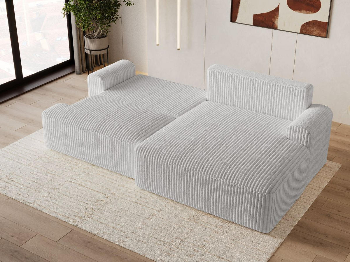 ECKSOFA Serene Grau Links - Grau, Holz/Textil (259/145cm) - Graingold
