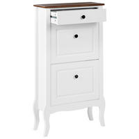 DULAP DE PANTOFI alb Nundle - maro/alb, compozit lemnos (60/108/24cm) - Beliani