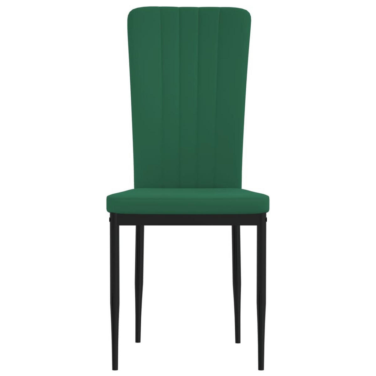 ESSZIMMERSTÜHLE 4 Stk. Dunkelgrün Samt 42*58*95.5cm - Grün, Metall (42/95.5/58cm) - ZMH
