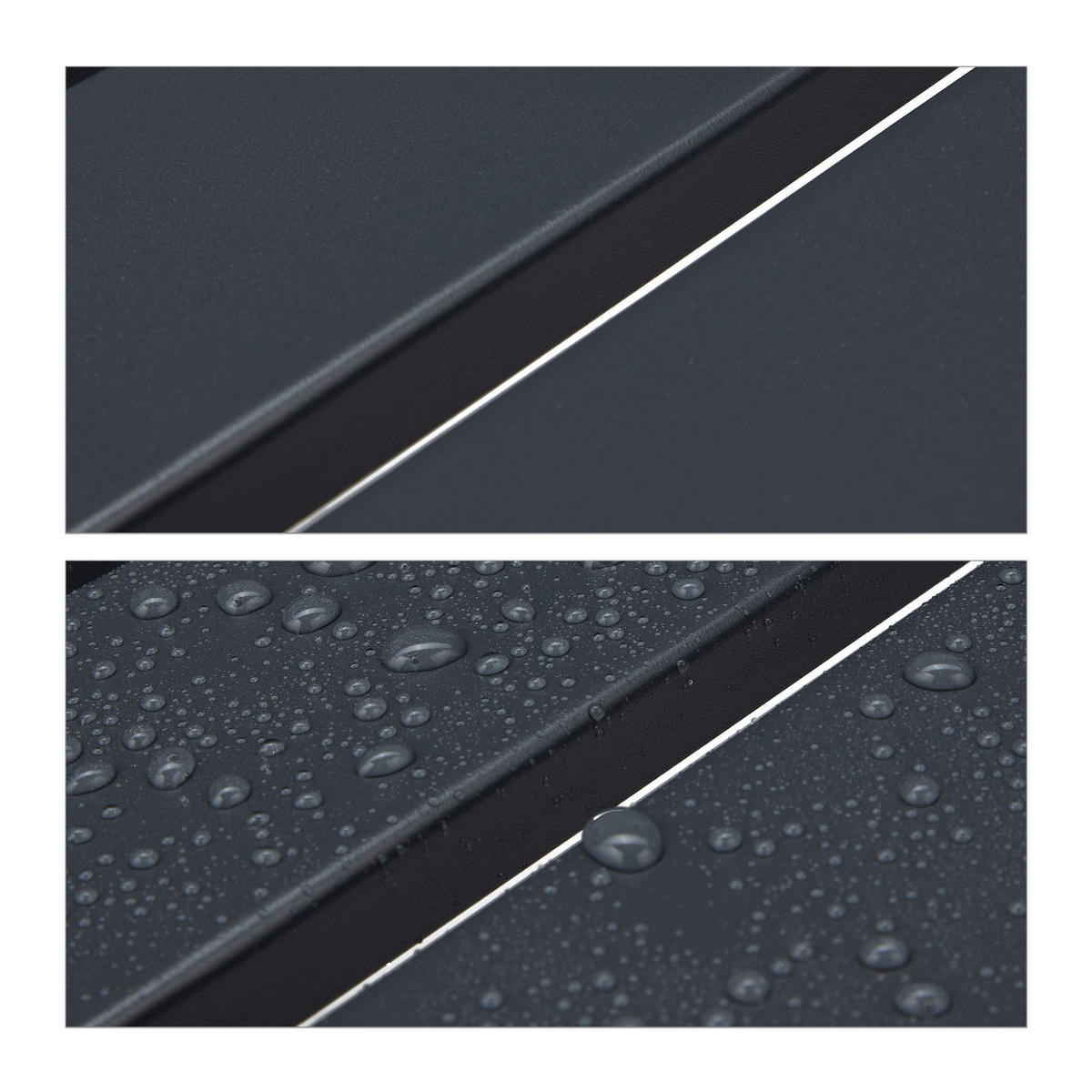 GARTENBANK - Anthrazit, Metall (90/83.5/49cm) - Relaxdays